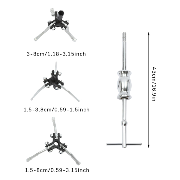 Juego de Extractor Universal de Poleas de Engranajes Internos y Externos para Extraer Rodamientos de Engranajes Juego de Extractor Universal de Poleas de Engranajes Internos y Externos para Extraer Rodamientos de Engranajes