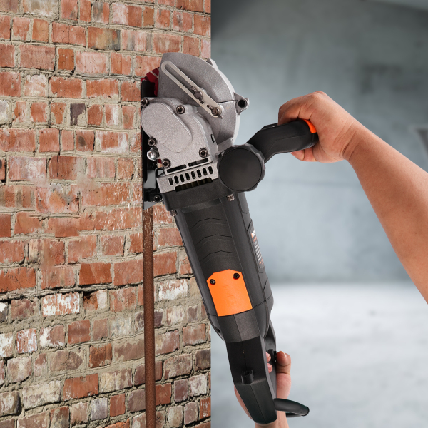 Fresadora eléctrica de 4,8 kW, ranuradora para pared, incluye 5 discos de corte de 42 mm de profundidad
