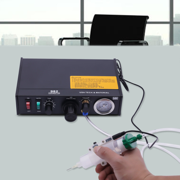 Controlador de dispensación neumática Dispensador de pegamento Controlador de líquido de soldadura 982