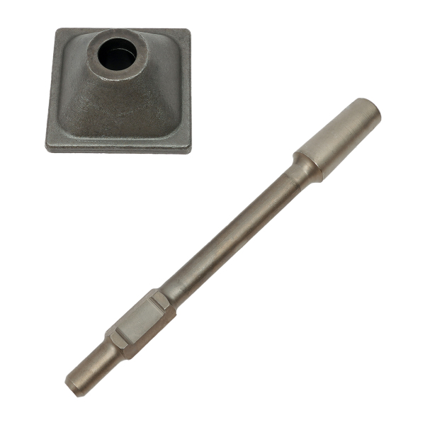 Vástago y placa de apisonador para martillo neumático hexagonal, vástago y placa de apisonador, apisonador hexagonal