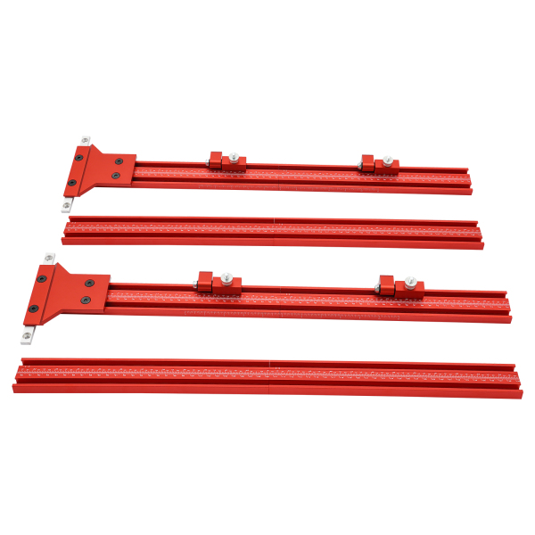 Carril guía de posicionamiento para sierra de carril, Cuatro regletas de 11.8*1.8in, con un alcance máximo de 54,9 pulgadas Carril guía de posicionamiento para sierra de carril, Cuatro regletas de 11.8*1.8in, con un alcance máximo de 54,9 pulgadas