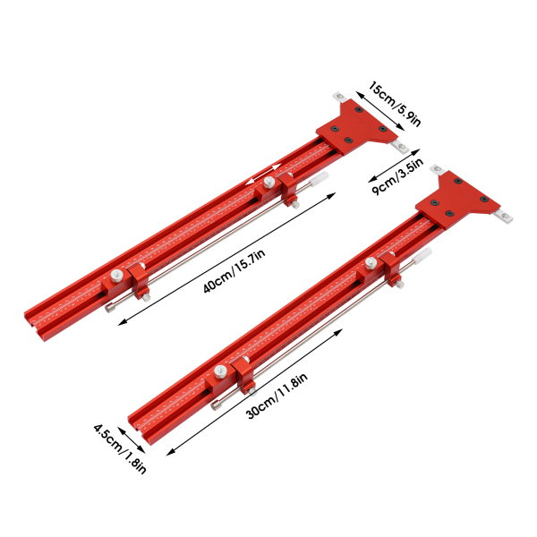 Carril guía de posicionamiento para sierra de carril, Cuatro regletas de 11.8*1.8in, con un alcance máximo de 54,9 pulgadas Carril guía de posicionamiento para sierra de carril, Cuatro regletas de 11.8*1.8in, con un alcance máximo de 54,9 pulgadas