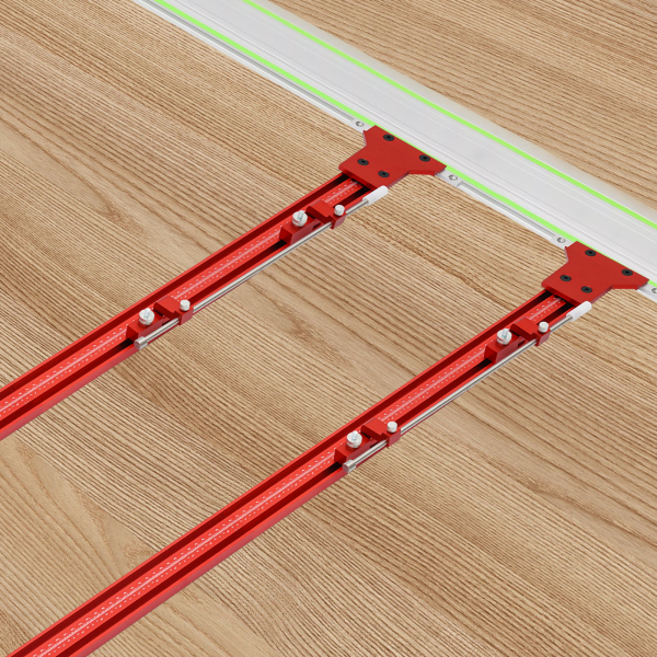 Carril guía de posicionamiento para sierra de carril, Cuatro regletas de 11.8*1.8in, con un alcance máximo de 54,9 pulgadas Carril guía de posicionamiento para sierra de carril, Cuatro regletas de 11.8*1.8in, con un alcance máximo de 54,9 pulgadas