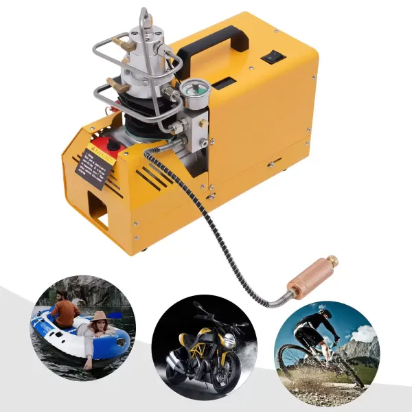 Compresor de alta presión 50 l/min 300BAR PCP Inflador para rifle de aire,pruebas de hermeticidad, pruebas de presión,compresor de aire PCP