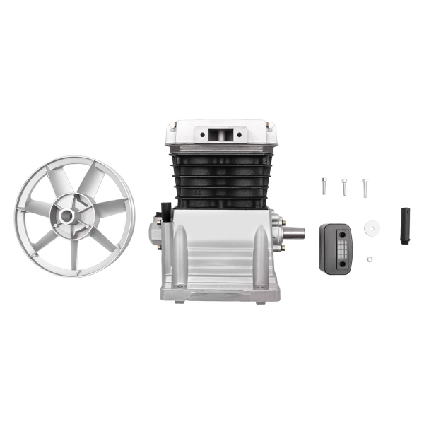 Cabezal de bomba para compresor de aire, Cabezal de compresor de aire con 2 cilindros, 960RPM, 32*27*31cm