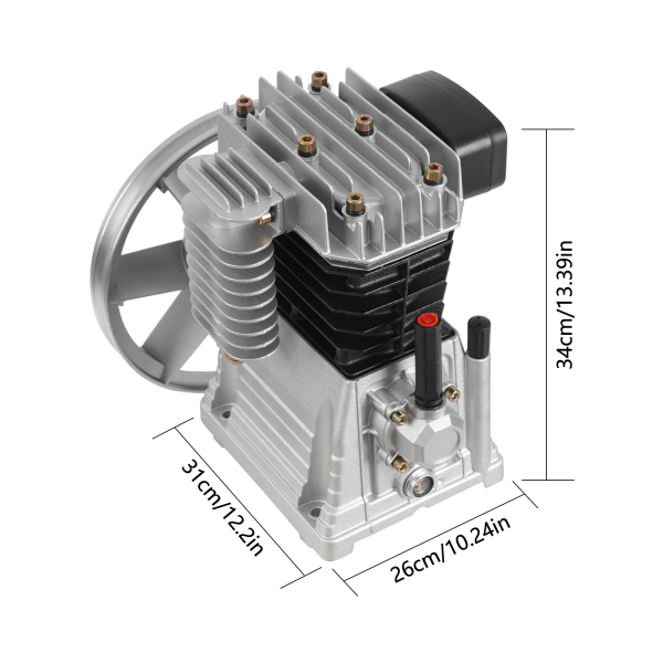 2,2 kW 2065-3 PS - Cabezal de bomba de aire lubricado (cilindro de 3 CV, 250 l/min) 2,2 kW 2065-3 PS - Cabezal de bomba de aire lubricado (cilindro de 3 CV, 250 l/min)