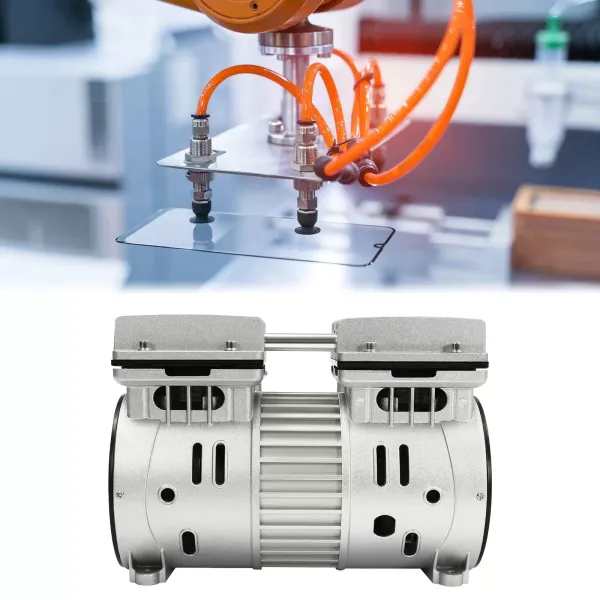 Bomba de vacío sin aceite, 220 V, 550 W, industrial para laboratorio, 1400 rpm, sin ruido, bomba de aire eléctrica pequeña, 27,1 x 12,8 x 19,4 cm
