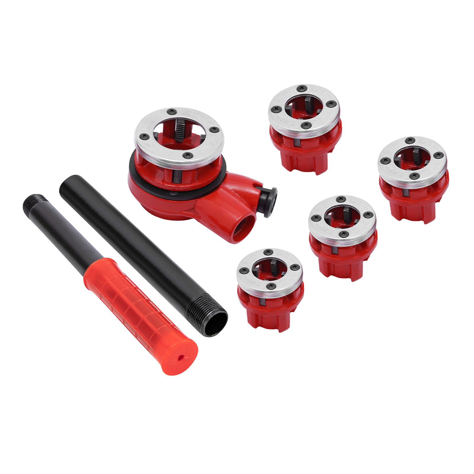 Juego de 5 troqueles 3/8", 1/2", 3/4", 1", 1-1/4" herramientas para roscar tubos, herramientas de corte para fontaneros Juego de 5 troqueles 3/8", 1/2", 3/4", 1", 1-1/4" herramientas para roscar tubos, herramientas de corte para fontaneros
