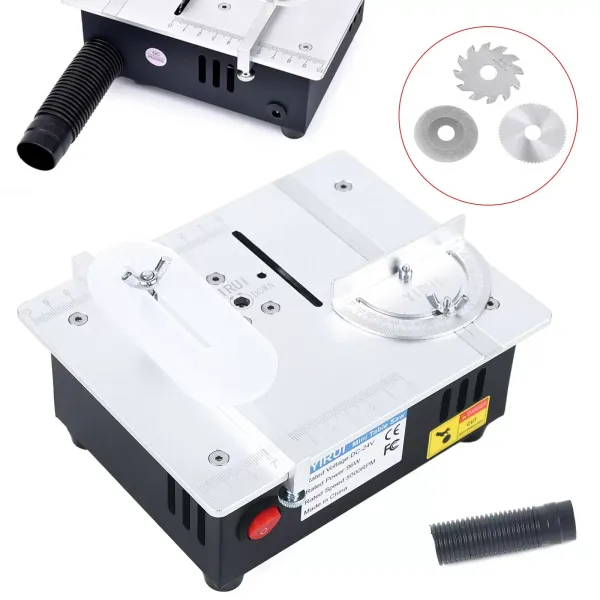Mini sierra circular de mesa multifuncional de 96 W para trabajar la madera, sierra de mesa DIY Desktop corte, sierra de mesa 5000 RPM