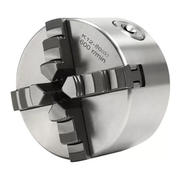 CNCEST Portabrocas profesional con 4 mandíbulas de 80 mm de diámetro para tornos CNCEST Portabrocas profesional con 4 mandíbulas de 80 mm de diámetro para tornos