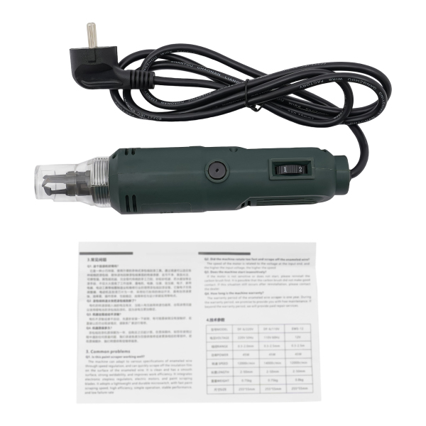 Alambre esmaltado máquina peladora esmaltada a mano Pelacables barnizado 0,3 ~ 2,5 mm 12500 rpm para equipos de pintura Alambre esmaltado máquina peladora esmaltada a mano Pelacables barnizado 0,3 ~ 2,5 mm 12500 rpm para equipos de pintura