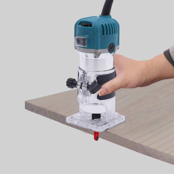 800W Enrutador compacto, herramienta compacta para enrutador manual de madera, recortadora de madera de 6 velocidades variables