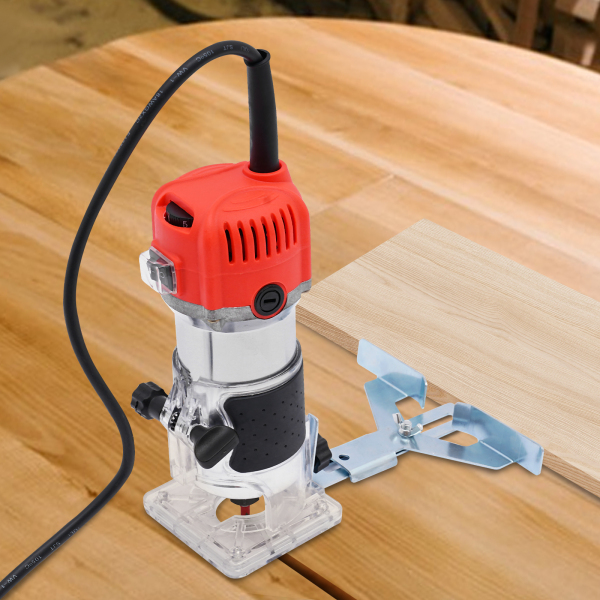 Fresadora compacta, Herramienta manual compacta para madera, Recortadora de madera de 6 velocidades variables, 800W