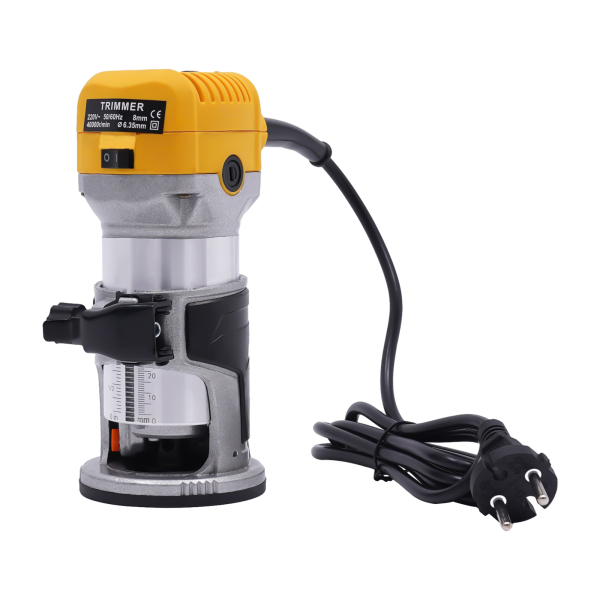 2000W Kit de enrutador compacto, herramienta de enrutador recortador, recortador de madera de 6 velocidades variables