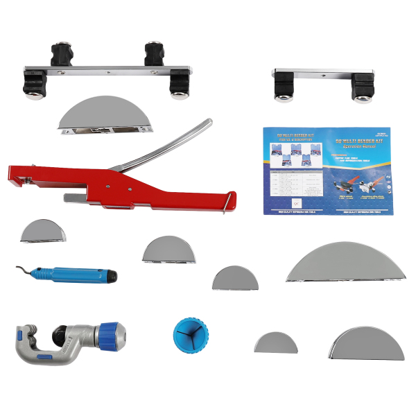 Doblador de tubos con una sola mano, 6-22 mm, ángulo máximo de flexión de 90°, para tubos de 1/4 a 7/8 pulgadas, rojo