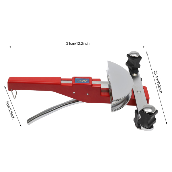 Doblador de tubos con una sola mano, 6-22 mm, ángulo máximo de flexión de 90°, para tubos de 1/4 a 7/8 pulgadas, rojo Doblador de tubos con una sola mano, 6-22 mm, ángulo máximo de flexión de 90°, para tubos de 1/4 a 7/8 pulgadas, rojo