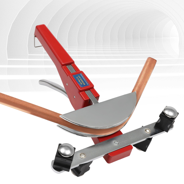 Doblador de tubos con una sola mano, 6-22 mm, ángulo máximo de flexión de 90°, para tubos de 1/4 a 7/8 pulgadas, rojo