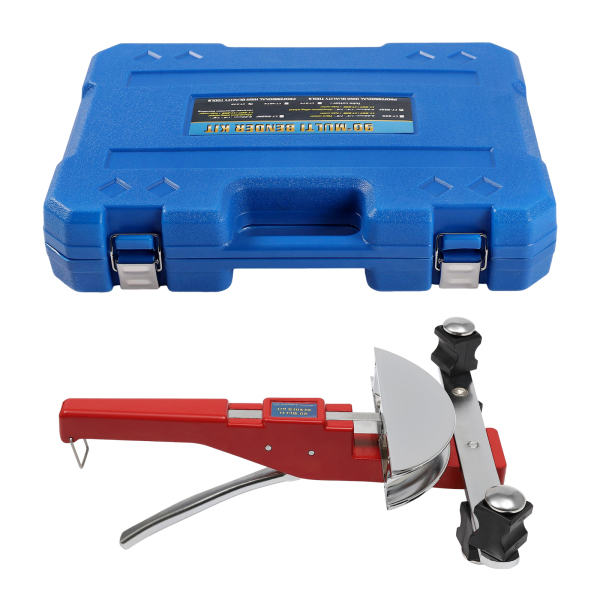 Doblador de tubos con una sola mano, 6-22 mm, ángulo máximo de flexión de 90°, para tubos de 1/4 a 7/8 pulgadas, rojo Doblador de tubos con una sola mano, 6-22 mm, ángulo máximo de flexión de 90°, para tubos de 1/4 a 7/8 pulgadas, rojo