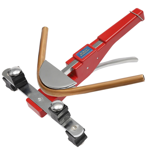 Doblador de tubos con una sola mano, 6-22 mm, ángulo máximo de flexión de 90°, para tubos de 1/4 a 7/8 pulgadas, rojo