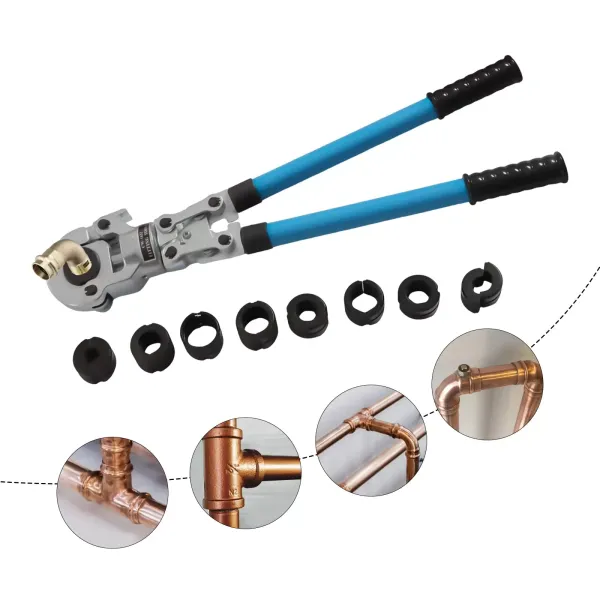 Herramienta de crimpado de 12-32 mm Cabeza giratoria Herramienta de crimpado de tubo de 360 grados