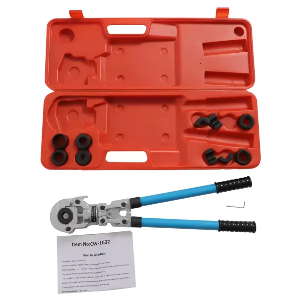 Herramienta de crimpado de 12-32 mm Cabeza giratoria Herramienta de crimpado de tubo de 360 grados