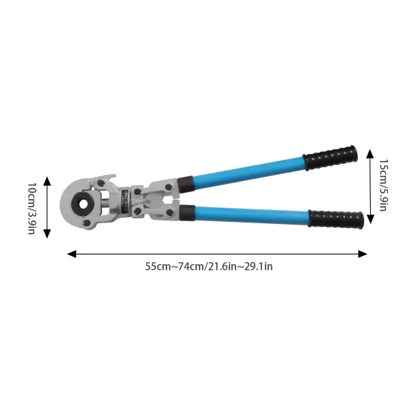 Herramienta de crimpado de 12-32 mm Cabeza giratoria Herramienta de crimpado de tubo de 360 grados