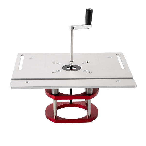 Placa elevadora de mesa de fresadora, kit de sistema de elevación manual de fresadora para carpintería, base de placa de inserción