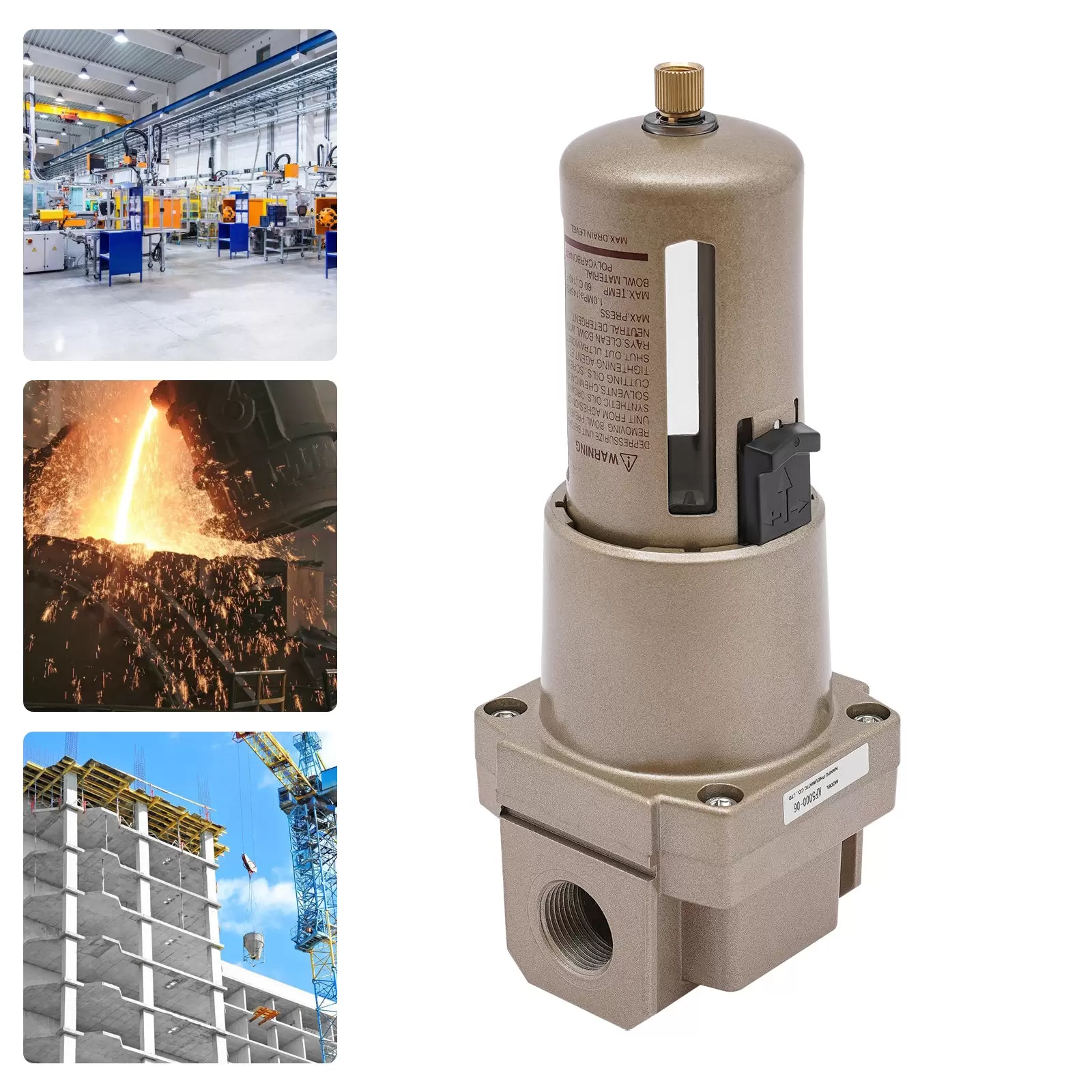 Filtro de aire comprimido separador de agua, separador de agua y aceite del compresor de aire, separador de agua/aceite