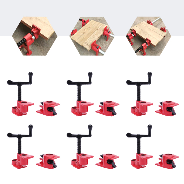 Juego de 6 abrazaderas de tornillo para tubos Abrazaderas de tornillo para tubos de 3/4 de pulgada 26,5 mm