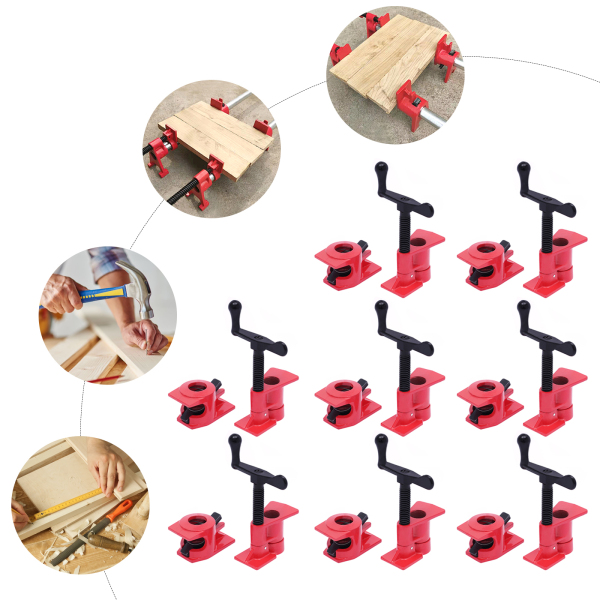 Juego de abrazaderas de tubo para encolar madera, abrazaderas de tubo de liberación rápida de hierro fundido (8, 3/4") Juego de abrazaderas de tubo para encolar madera, abrazaderas de tubo de liberación rápida de hierro fundido (8, 3/4")