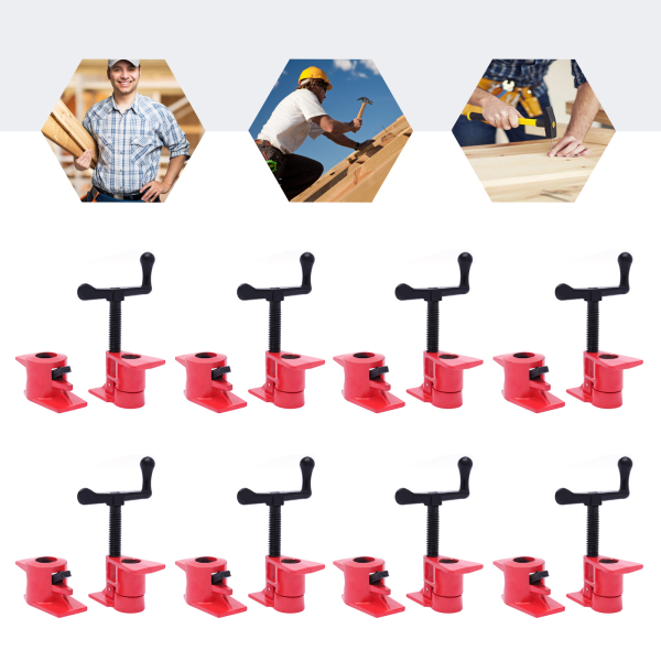 Juego de abrazaderas de tubo para encolar madera, abrazaderas de tubo de liberación rápida de hierro fundido (8, 3/4") Juego de abrazaderas de tubo para encolar madera, abrazaderas de tubo de liberación rápida de hierro fundido (8, 3/4")