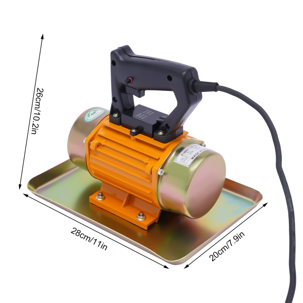 250W Compactador de Concreto, Vibrador de Losa de Concreto, Motor Vibrador de Concreto Eléctrico Manual para Baldosas, Cemento