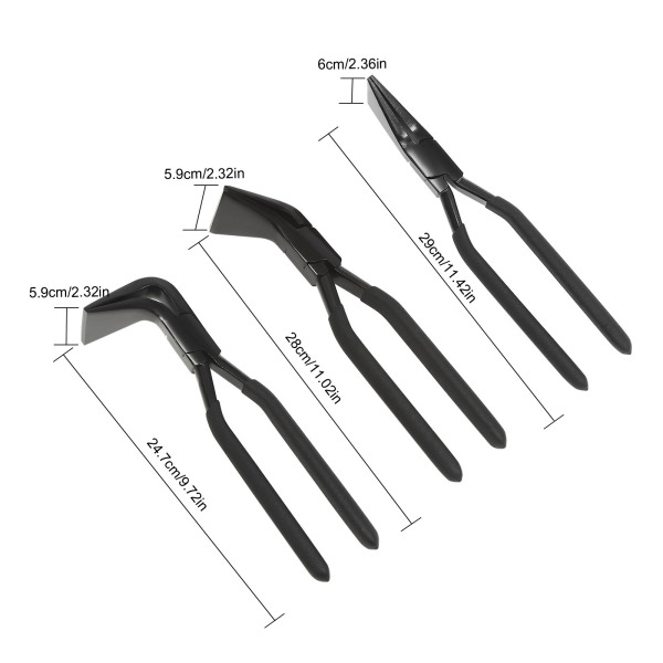 Juego de alicates de chapa de 3 piezas, alicates de costura manual rectos, de 45° y de 90°, para doblar y aplanar chapa Juego de alicates de chapa de 3 piezas, alicates de costura manual rectos, de 45° y de 90°, para doblar y aplanar chapa