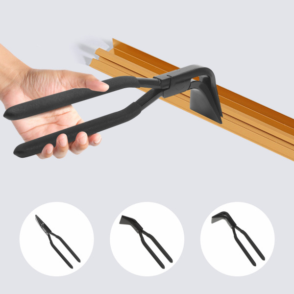 Juego de alicates de chapa de 3 piezas, alicates de costura manual rectos, de 45° y de 90°, para doblar y aplanar chapa