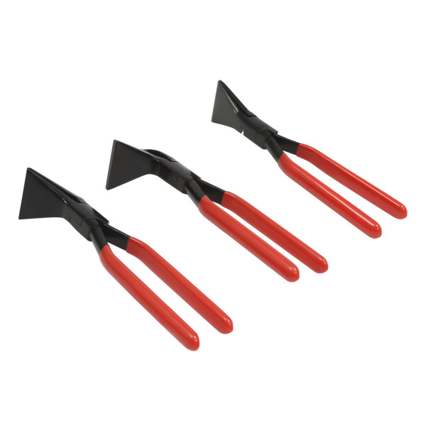 3Pcs Herramientas de chapa de metal para cerradoras manuales, Kit de alicates, herramienta dobladora de metal recta 45 ° y 90 °