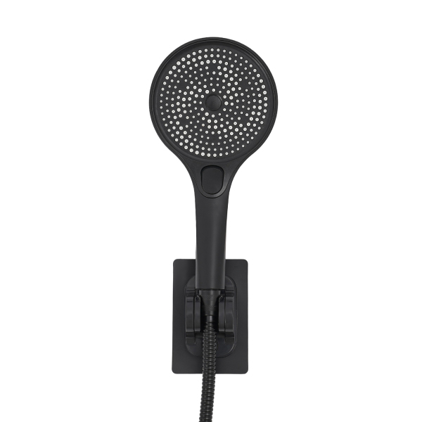 Juego de ducha con válvula mezcladora para baño, grifo de baño con ducha de mano, grifo de baño montado en la pared con cabezal de ducha - Negro
