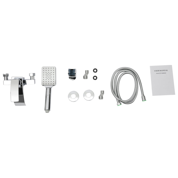 Grifo de baño con ducha de mano, grifo mezclador para baño, grifo mezclador para ducha, plata