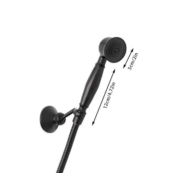 Accesorios para bañera, juego de accesorios de baño, grifo negro de ducha para bañera montado en la pared con ducha de mano Accesorios para bañera, juego de accesorios de baño, grifo negro de ducha para bañera montado en la pared con ducha de mano