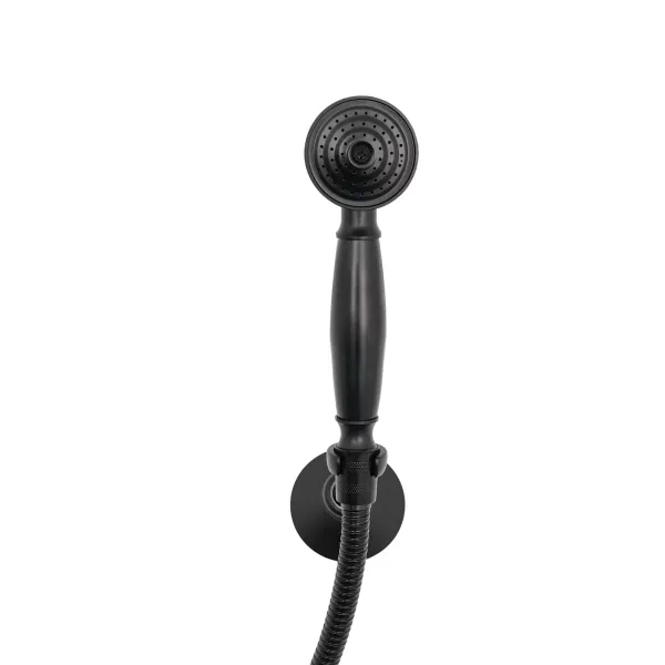 Accesorios para bañera, juego de accesorios de baño, grifo negro de ducha para bañera  montado en la pared con ducha de mano
