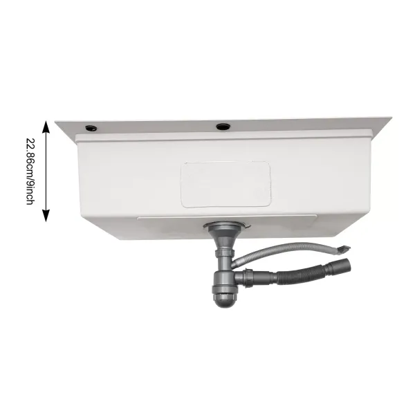 Fregadero de acero inoxidable 304, estación de trabajo, 33 pulgadas, con tabla de cortar y colador, para apartamentos, restaurantes, 83,82 x 55,88 cm Fregadero de acero inoxidable 304, estación de trabajo, 33 pulgadas, con tabla de cortar y colador, para apartamentos, restaurantes, 83,82 x 55,88 cm