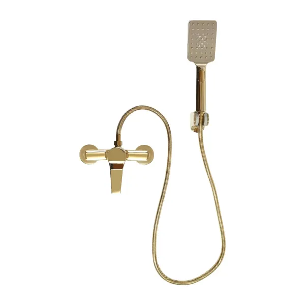 Grifo para bañera con ducha de mano de 3 funciones - Grifería para bañera, juego de ducha, mezclador monomando para bañera, latón, estilo moderno
