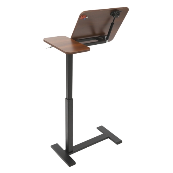 Escritorio de pie móvil, mesita de noche ajustable, escritorio elevable, versión derecha (reversible a la izquierda) - Nogal Escritorio de pie móvil, mesita de noche ajustable, escritorio elevable, versión derecha (reversible a la izquierda) - Nogal