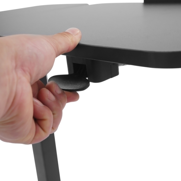 Escritorio móvil de pie, mesita de noche ajustable, escritorio elevable, versión derecha (reversible a la izquierda) - Negro Escritorio móvil de pie, mesita de noche ajustable, escritorio elevable, versión derecha (reversible a la izquierda) - Negro