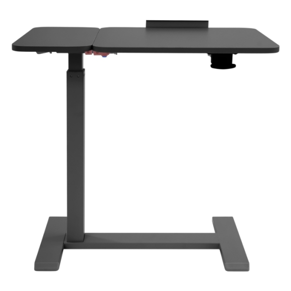 Escritorio móvil de pie, mesita de noche ajustable, escritorio elevable, versión derecha (reversible a la izquierda) - Negro