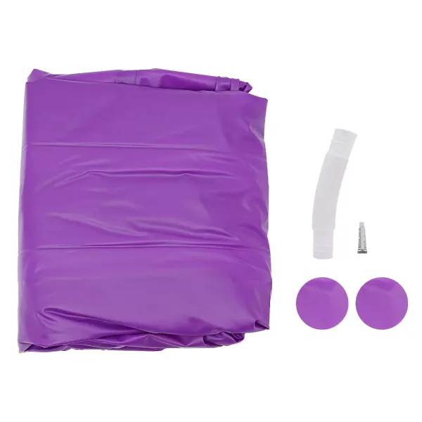 Bañera plegable para adultos, 180 x 98 x 55 cm, inflable, para adultos, spa o bañera, móvil independiente, para baño caliente/helado, lila y blanco