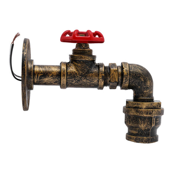 Lámpara de pared E27 con forma de grifo de metal, lámpara de pared industrial, lámpara de pared vintage retro para bares, pasillos