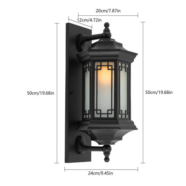 Lámpara de pared retro para exteriores, accesorio de iluminación de montaje en pared, lámpara de pared, estilo nuevo chino