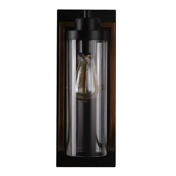 Aplique de pared moderno para granja, aplique de pared, luces de baño, acabado negro de grano de madera (E27Base) Aplique de pared moderno para granja, aplique de pared, luces de baño, acabado negro de grano de madera (E27Base)