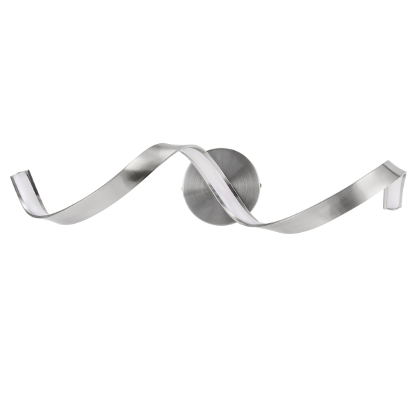 Lámpara de pared LED, Lámpara de pared espiral, Lámpara de pared para pasillo dormitorio, Plata