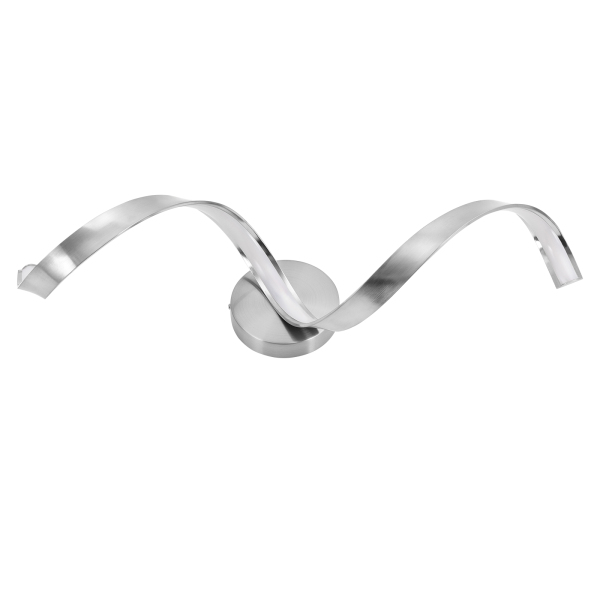 Lámpara de pared LED, Lámpara de pared espiral, Lámpara de pared para pasillo dormitorio, Plata